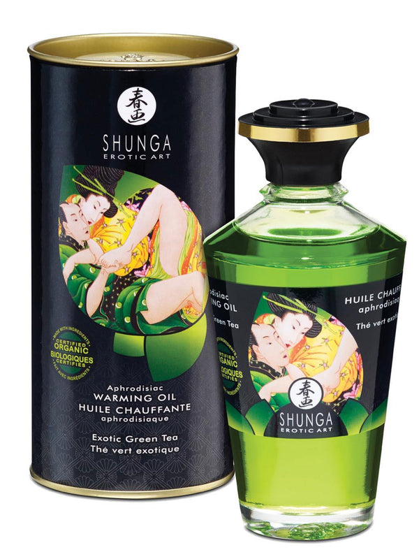 Shunga Intimate Kisses Oil - Organica Green Tea - 100ml