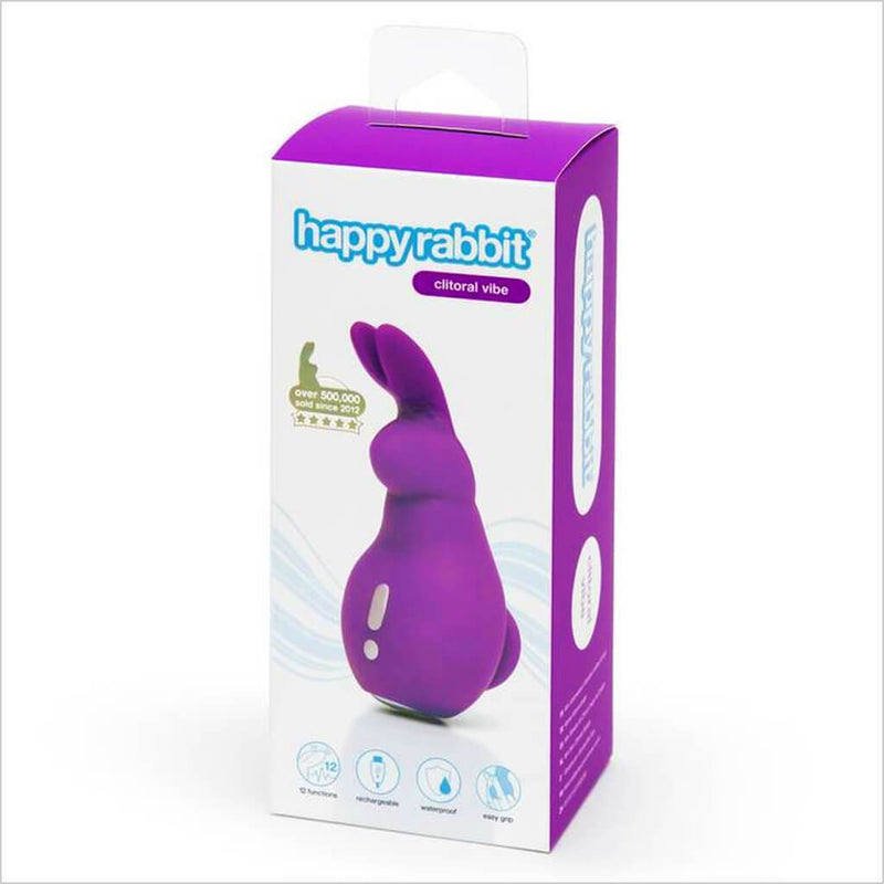 Happy Rabbit Mini Ears Held Vibrator - Purple 